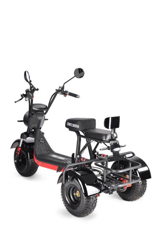 Электроскутер Citycoco White Siberia TRIKE MINI 1500W Красный