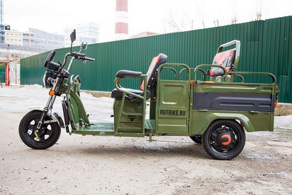 Электротрицикл Rutrike Вояж-П 1200 Трансформер 60V800W Темно-серый