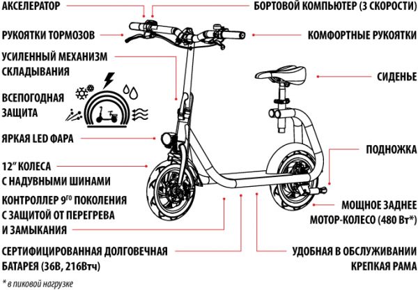 Электросамокат Iconbit Trident 125T