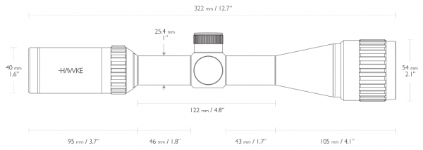 Оптический прицел Hawke Vantage 3-9x40 АО (30/30)