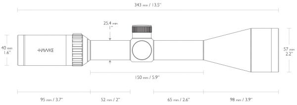 Оптический прицел Hawke Vantage 3-9x50(Mil Dot)