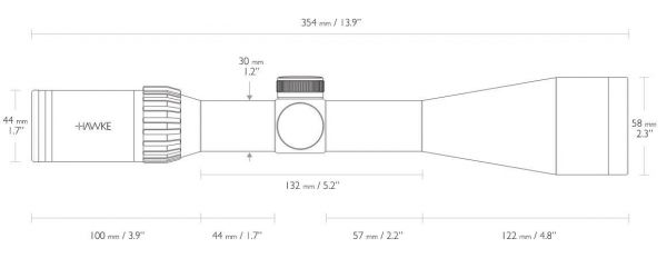 Оптический прицел Hawke Frontier 30 SF 5-30x50 LR Dot(16x)