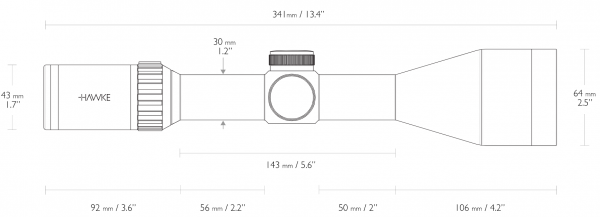 Оптический прицел Hawke Vantage WA 30 3-12x56 IR (L4a) с подсветкой