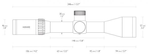 Прицел Hawke Airmax 30 FFP SF 4-16x50 (сетка AMX IR)) с подсветкой