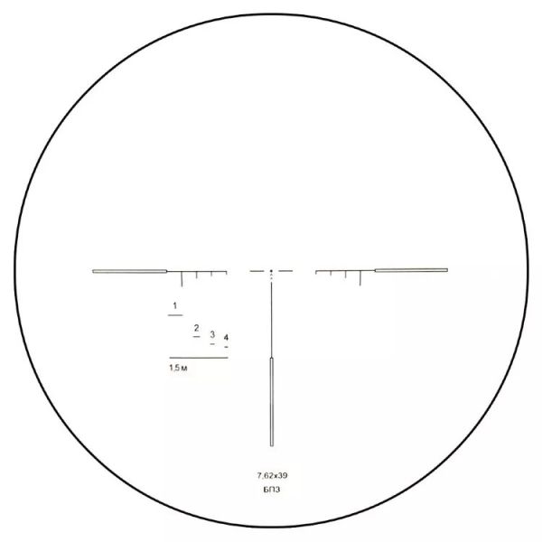 Призматический прицел ВОМЗ Пилад P2.5Х24 L BREVIS 7.62X39