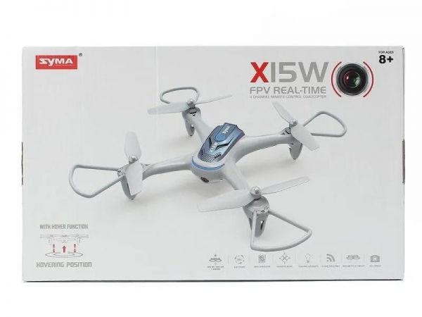 Р/У квадрокоптер Syma X15W с FPV трансляцией Wi-Fi, камера 0,3 Мп, 2.4G RTF