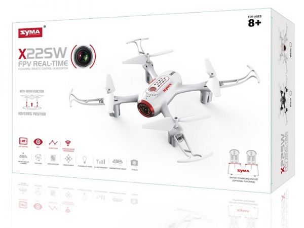 Р/У квадрокоптер Syma X22SW с FPV трансляцией Wi-Fi, 2.4G 6-AXIS RTF