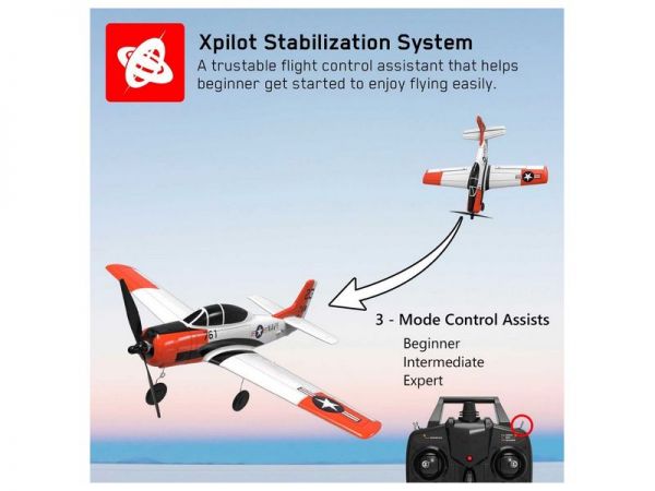 Радиоуправляемый самолет Volantex RC T28 400мм 2.4G 4ch LiPo RTF with Gyro