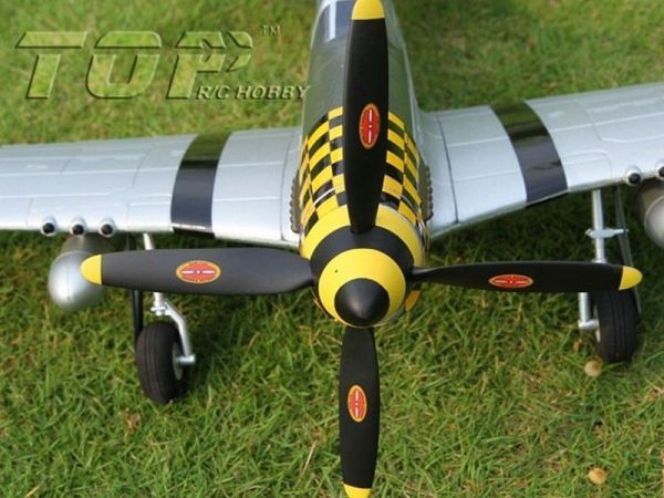 Радиоуправляемый самолет Top RC P-51D Pro желтый 750мм flight controller PNP