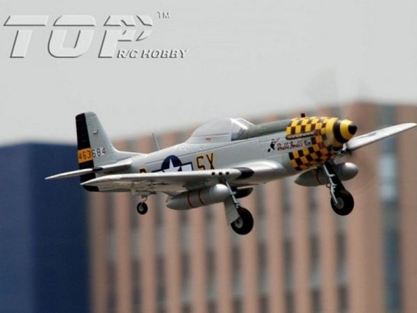 Радиоуправляемый самолет Top RC P-51D Pro желтый 750мм flight controller PNP