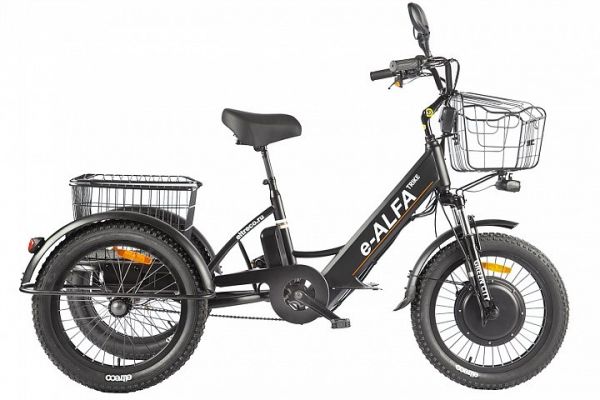 Трицикл GREEN CITY e-ALFA Trike Темно-серый