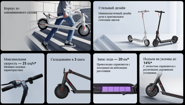 Электросамокат Xiaomi Electric Scooter 3 Lite Черный