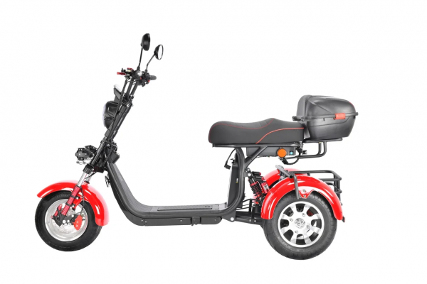 Электроскутер Citycoco White Siberia PRO Trike 3000W Красный