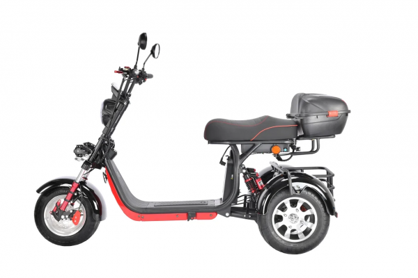 Электроскутер Citycoco White Siberia PRO Trike 3000W Черный