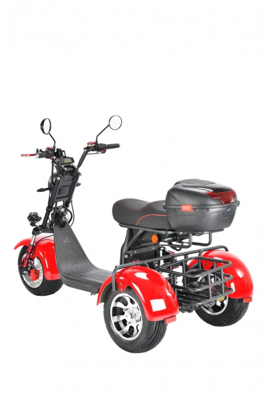 Электроскутер Citycoco White Siberia PRO Trike 3000W Красный