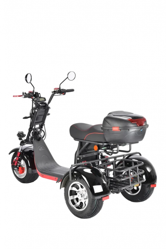 Электроскутер Citycoco White Siberia PRO Trike 3000W Черный