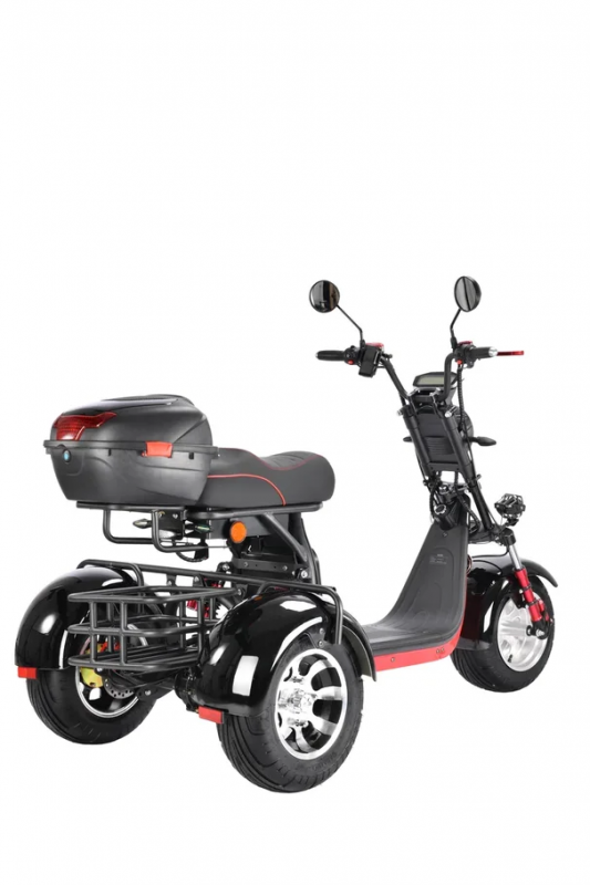 Электроскутер Citycoco White Siberia PRO Trike 3000W Черный