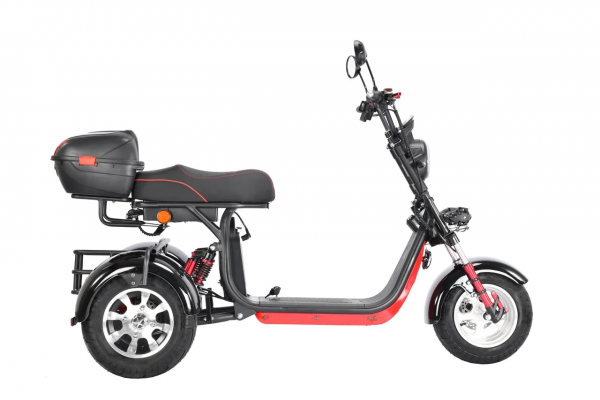 Электроскутер Citycoco White Siberia PRO Trike 3000W Черный