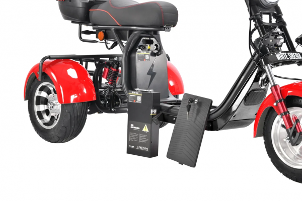 Электроскутер Citycoco White Siberia PRO Trike 3000W Красный