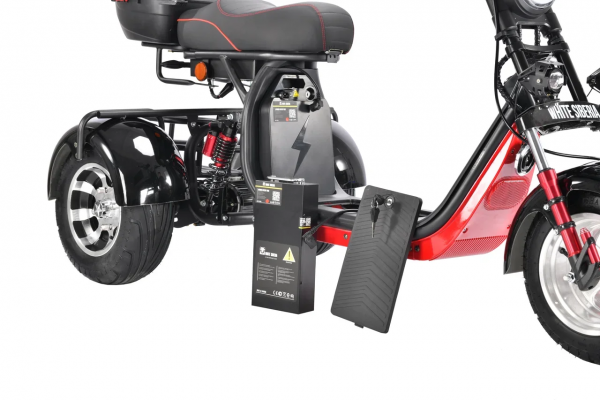 Электроскутер Citycoco White Siberia PRO Trike 3000W Черный