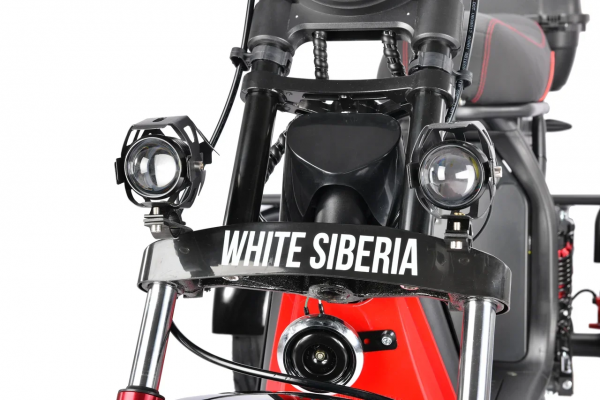 Электроскутер Citycoco White Siberia PRO Trike 3000W Черный