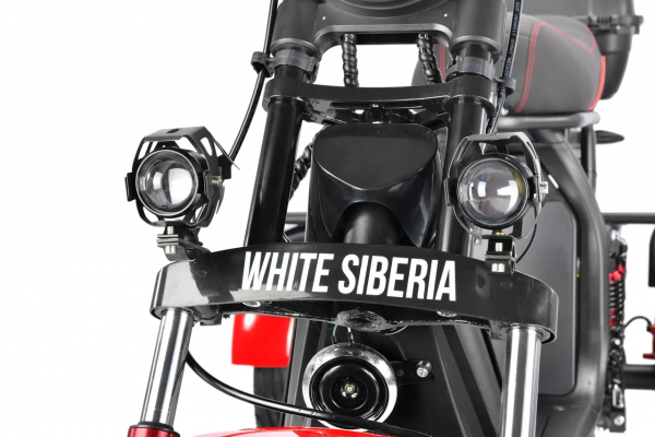 Электроскутер Citycoco White Siberia PRO Trike 3000W Красный